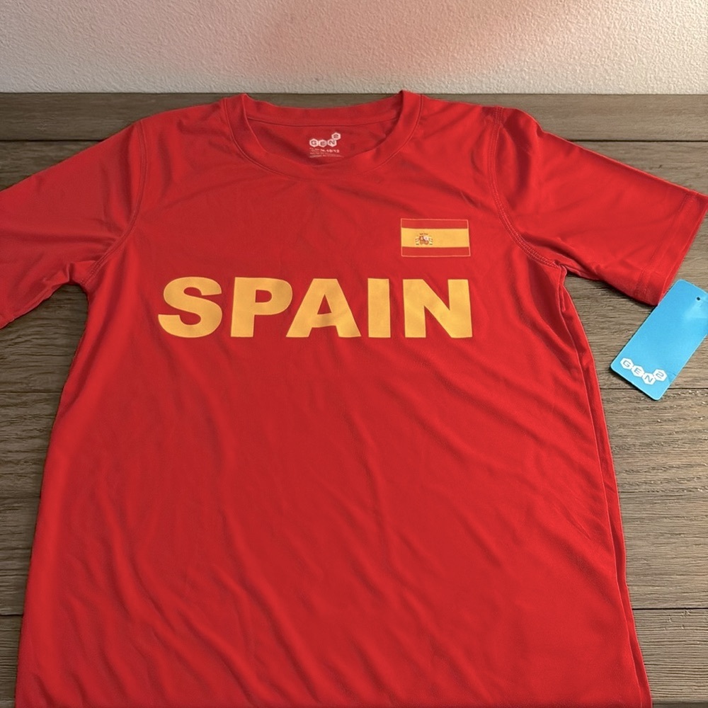 ❌SOLD❌ NWT [Gen2] Spain World Cup Soccer Performance Shirt Youth M 10/12 - Picture 2 of 9